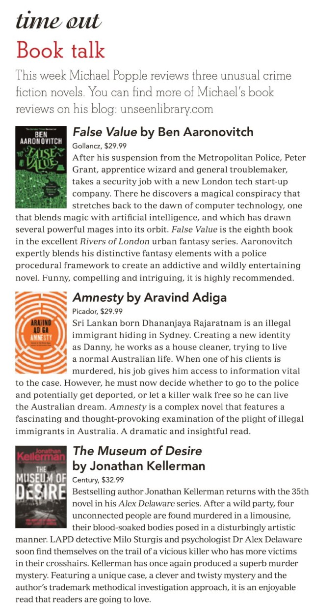 Canberra Weekly Column - 5 March 2020 - Crime Fiction-1