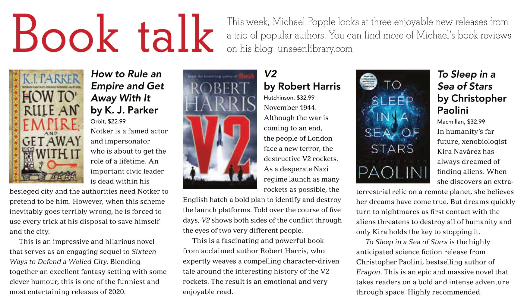 Canberra Weekly Column - Best of Three - 17 September 2020-1