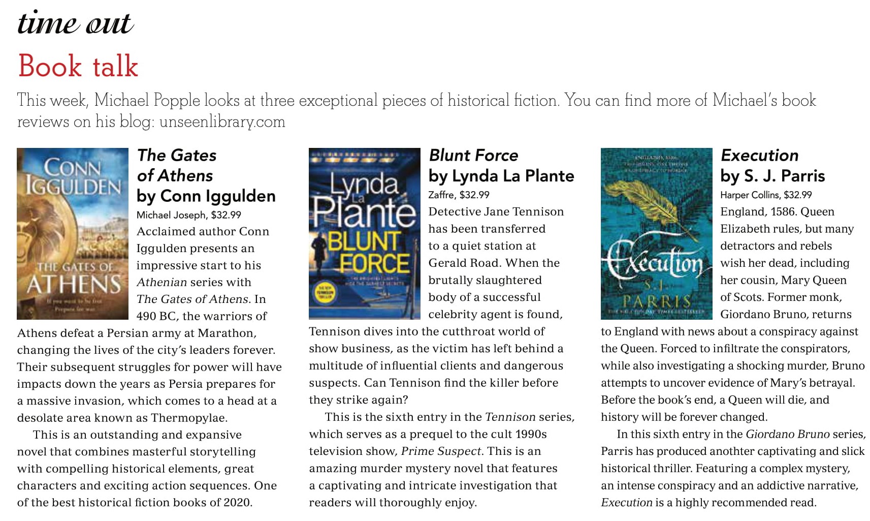 Canberra Weekly Column - Historical Fiction - 3 September 2020 Cropped