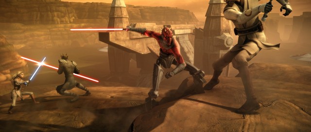 Kenobi and Adi Gallia vs Maul and Opress