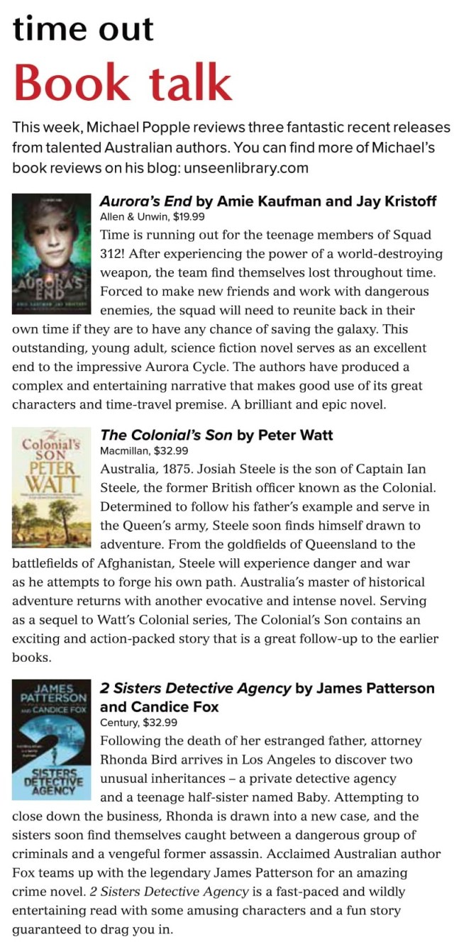 Canberra Weekly Column - Australian Authors - 11 November 2021-1