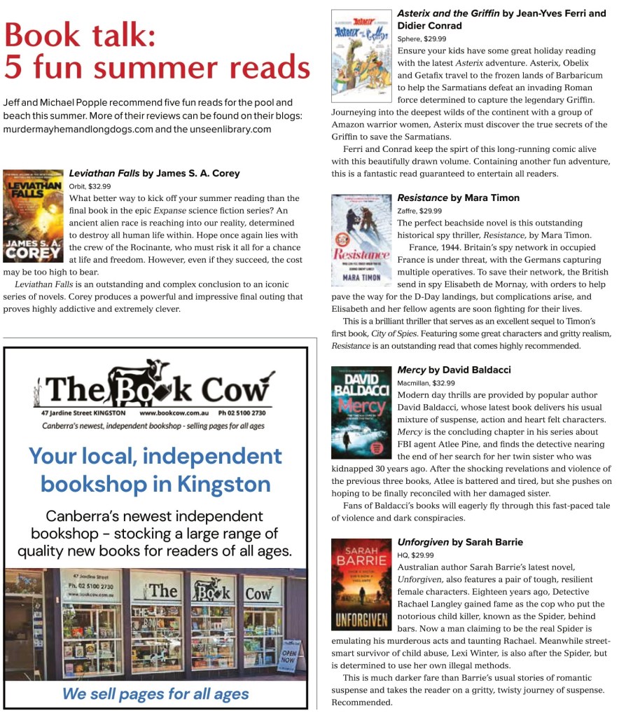 Canberra Weekly Column - Summer Reads - 23 December 2021-1