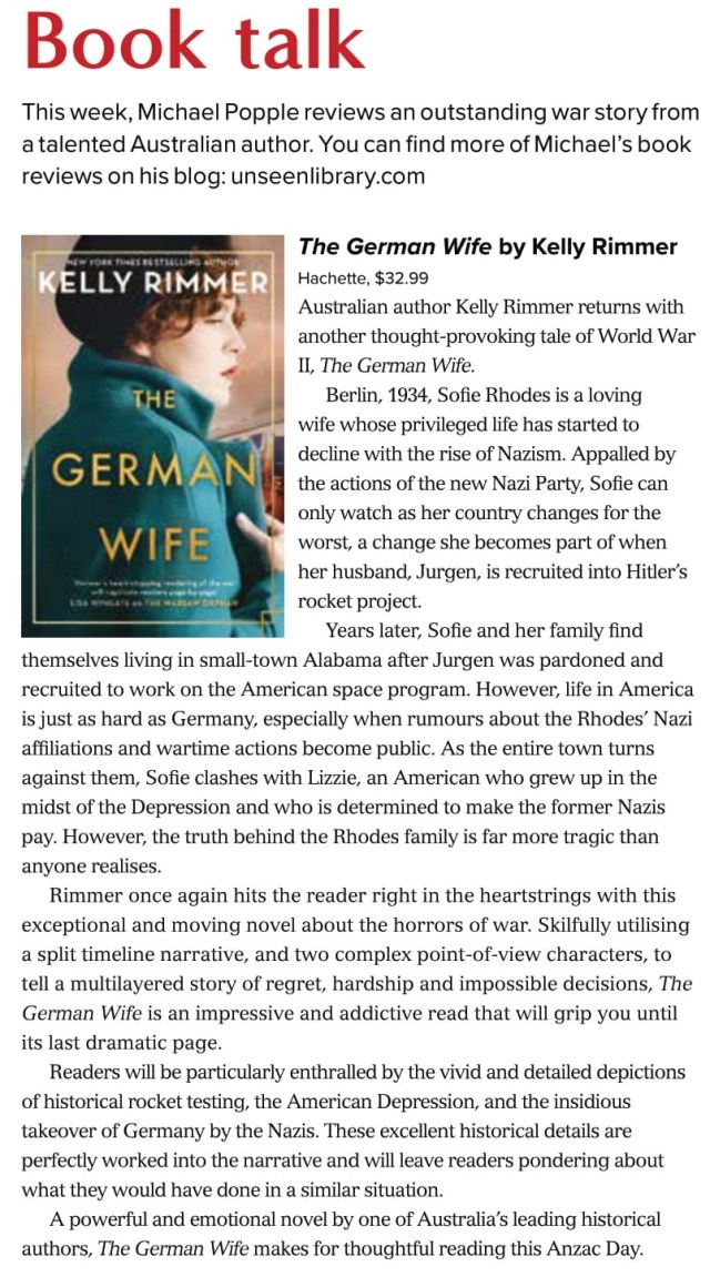 Canberra Weekly Column - The German Wife - 21 April 2022-1