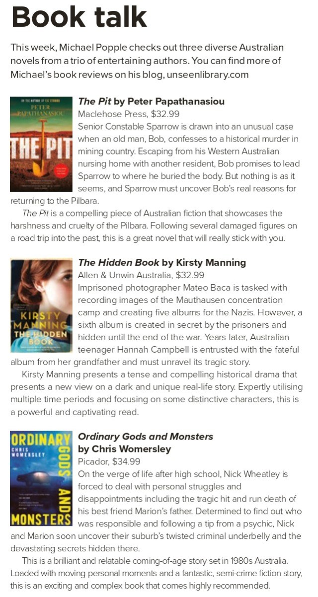 Canberra Weekly Column - Australian Fiction - 7 September 2023